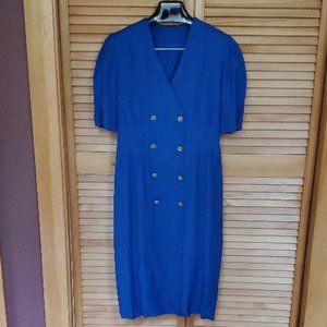 Business suit dress in deep turqouise